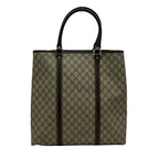 Gucci Tote GG Plus Supreme Beige Dark Brown Leather — view 3