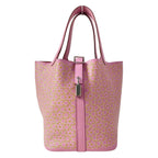 Hermes Handbag Picotin Lock 18 PM Mauve Sylvestre Cuible White Lucky Daisy — view 2