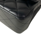 Chanel Shoulder Bag Mini Quilted Black Chain Gold Lambskin — view 6
