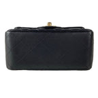 Chanel Shoulder Bag Mini Quilted Black Chain Gold Lambskin — view 5