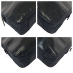 Prada Vintage Tessuto Black Silver Patent Leather Tote — view 3