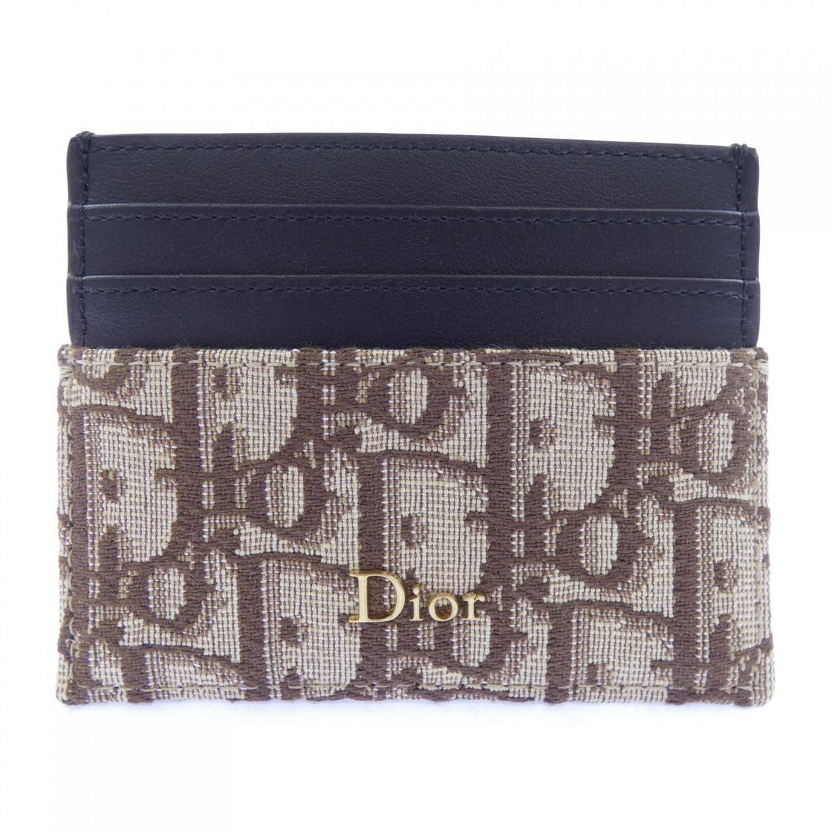 Dior Card Case Holders Brown