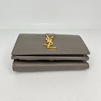 Saint Laurent Paris YSL Line Origami Tiny Wallet Trifold Gray — view 4