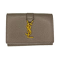 Saint Laurent Paris YSL Line Origami Tiny Wallet Trifold Gray