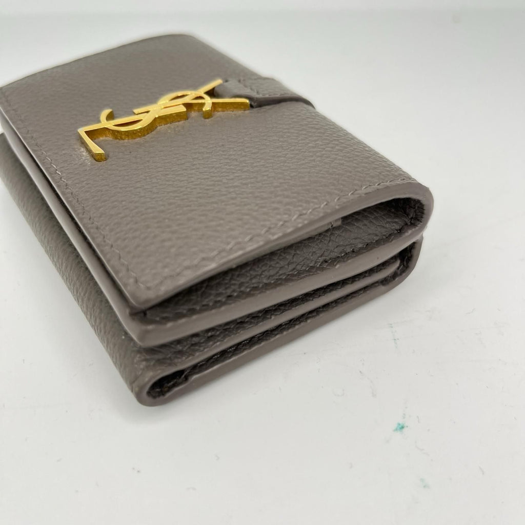 Saint Laurent Paris YSL Line Origami Tiny Wallet Trifold Gray — view 2