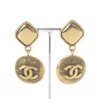 Chanel CC Logo Swing Earrings Gold — view 2
