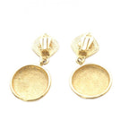 Chanel CC Logo Swing Earrings Gold — view 6