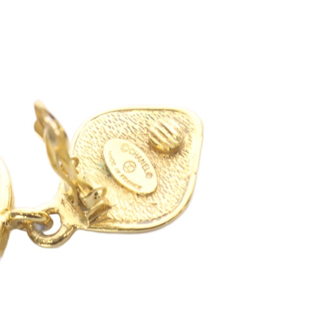 Chanel CC Logo Swing Earrings Gold — view 7