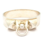 Hermes Bangle Collier de Chien MM Silver Bracelet