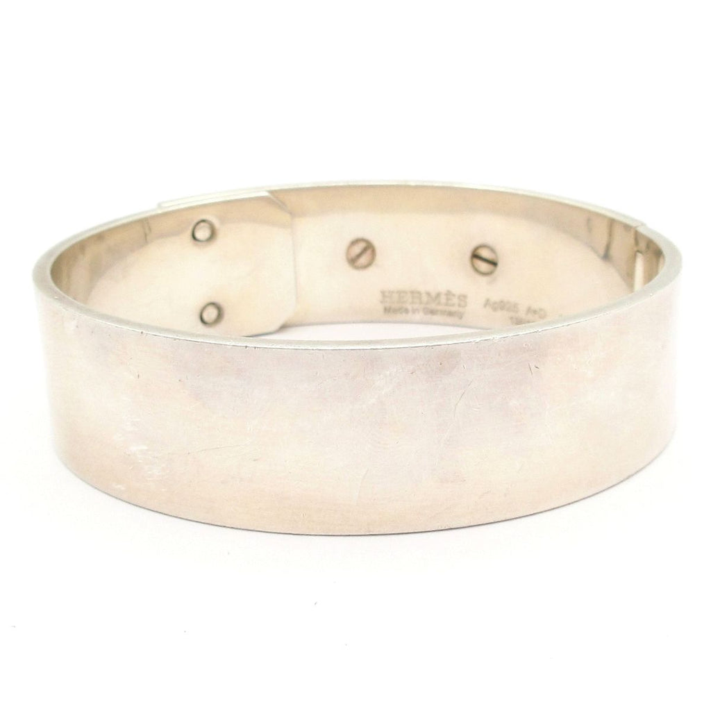 Hermes Bangle Collier de Chien MM Silver Bracelet — view 3