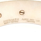 Hermes Bangle Collier de Chien MM Silver Bracelet — view 4