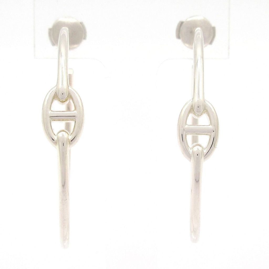 Hermes Earrings Chaine D'ancre Enchainee PM Silver