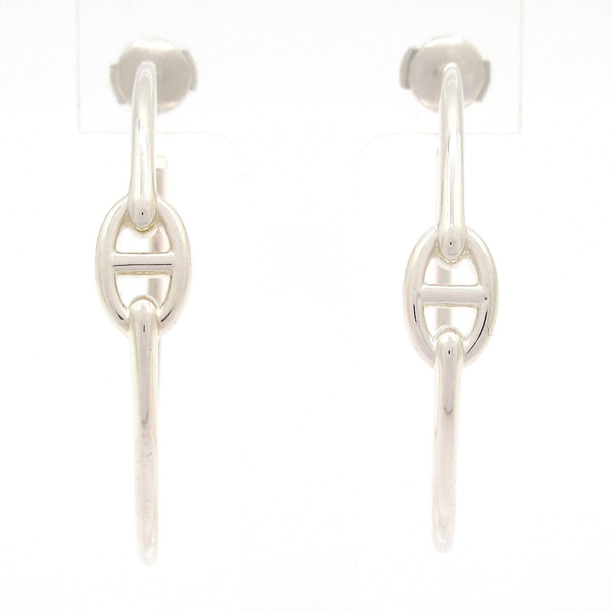 Hermes Earrings Chaine D'ancre Enchainee PM Silver
