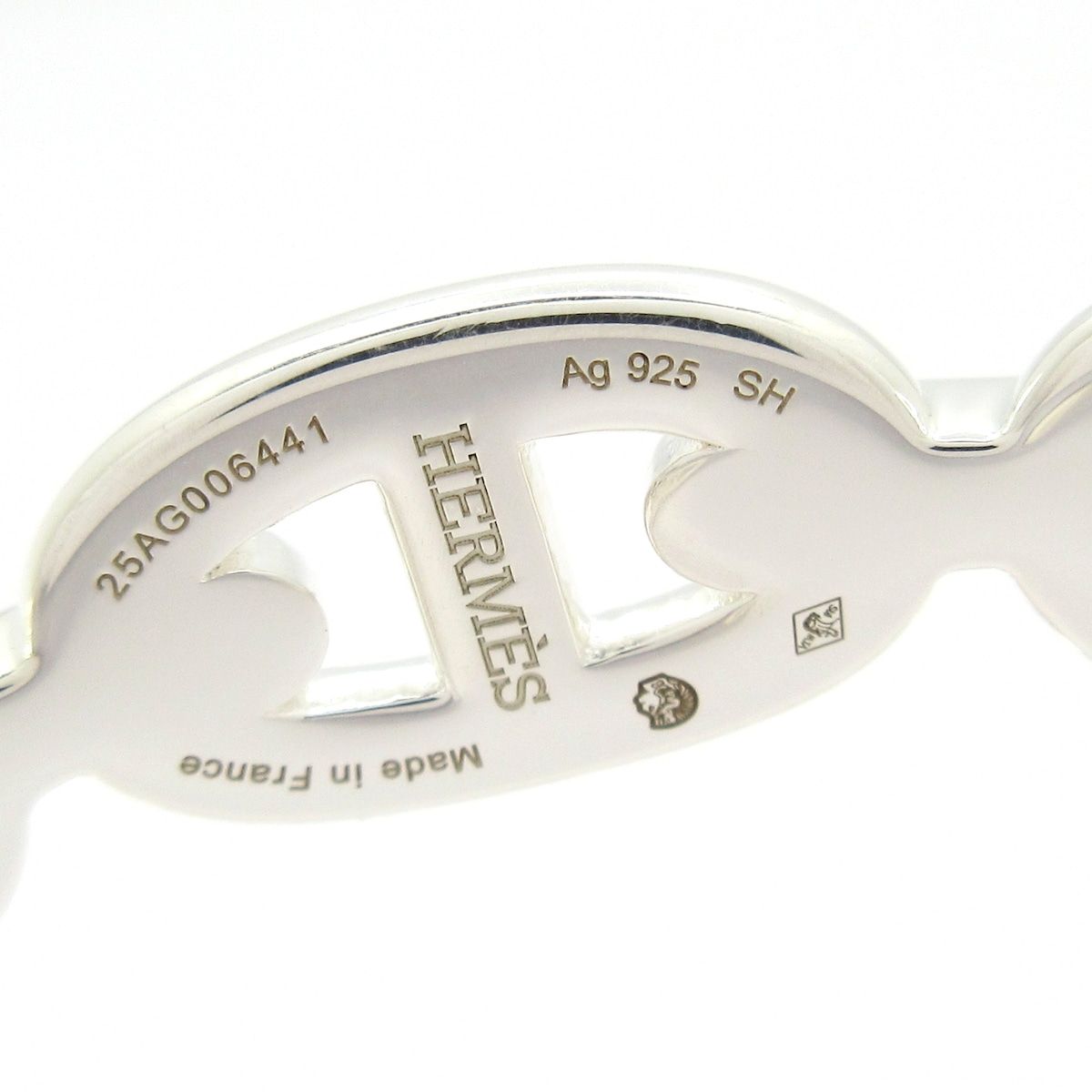 Hermes Bangle Chaine D'ancre Enchainee Double Silver Bracelet — view 4