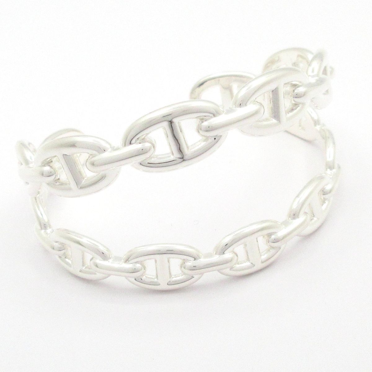 Hermes Bangle Chaine D'ancre Enchainee Double Silver Bracelet — view 5