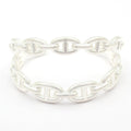 Hermes Bangle Chaine D'ancre Enchainee Double Silver Bracelet