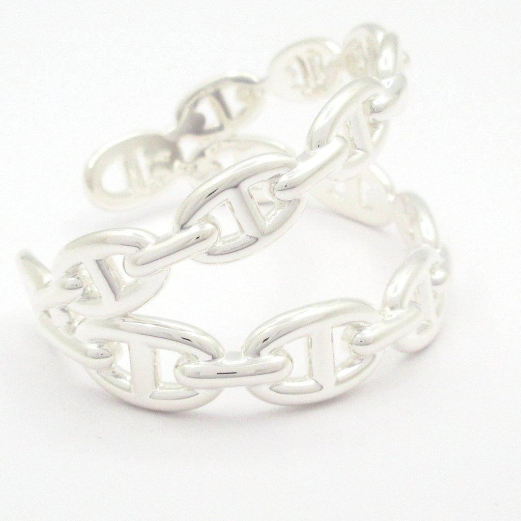 Hermes Bangle Chaine D'ancre Enchainee Double Silver Bracelet — view 2