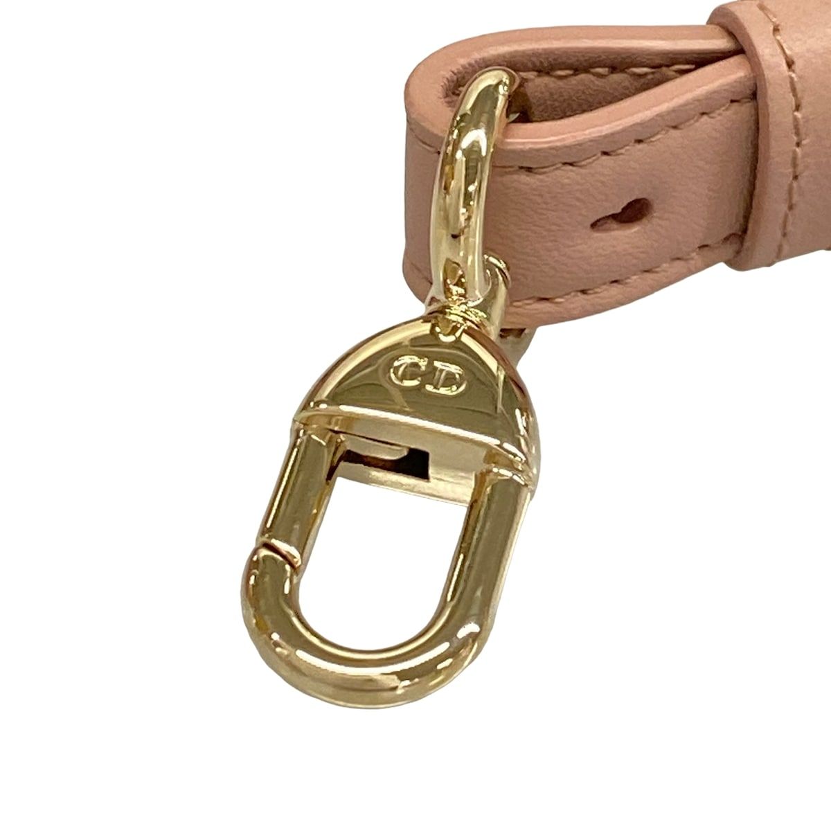 Dior Shoulder Strap Pink Beige Gold Leather — view 3