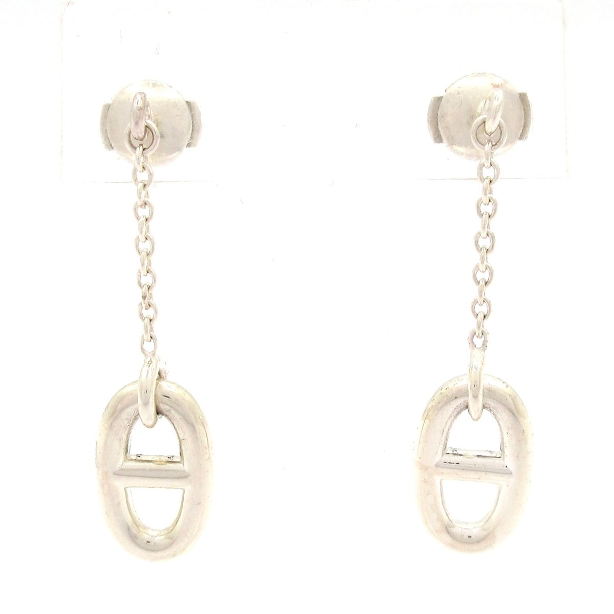 Hermes Earrings Chaine D'ancre Silver