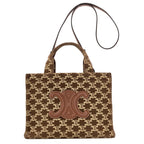Celine Small Cabas Thais Triomphe 2-Way Handbag Canvas