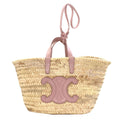 Celine Classic Panier Triomphe Basket Bag 2-Way Handbag Raffia