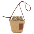 Loewe Slit Pochette Shoulder Bag Raffia