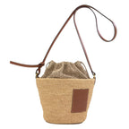 Loewe Slit Pochette Shoulder Bag Raffia