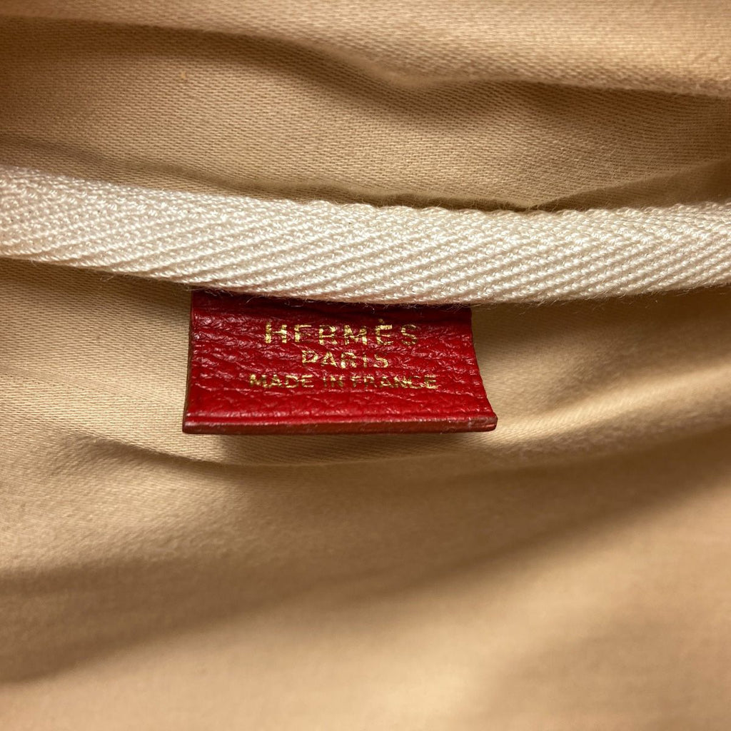 Hermes Victoria Gold Shoulder Bag Toile Leather — view 6
