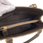 Celine C Macadam Handbag Canvas Leather — view 5