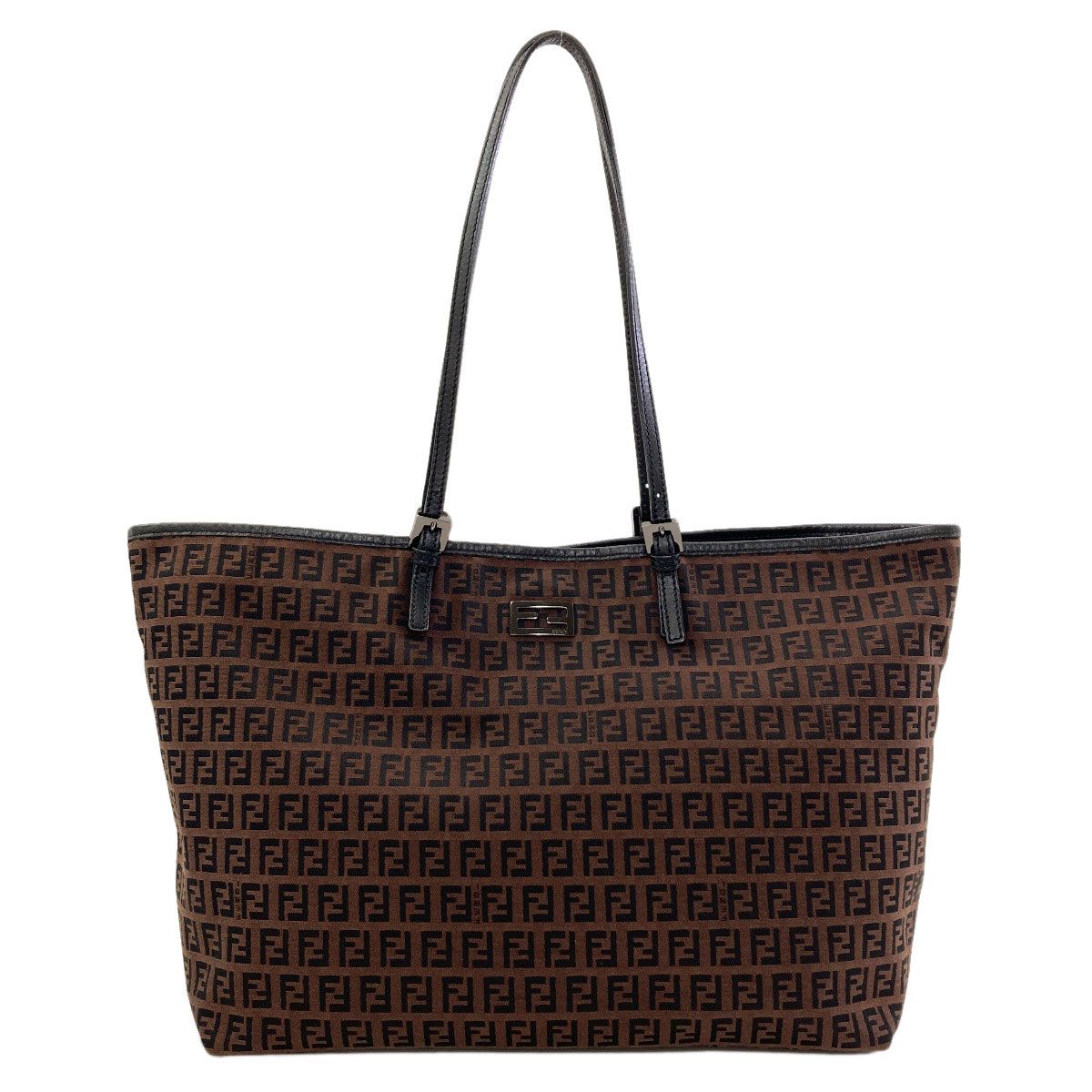 Fendi Zucchino Tote Canvas Leather