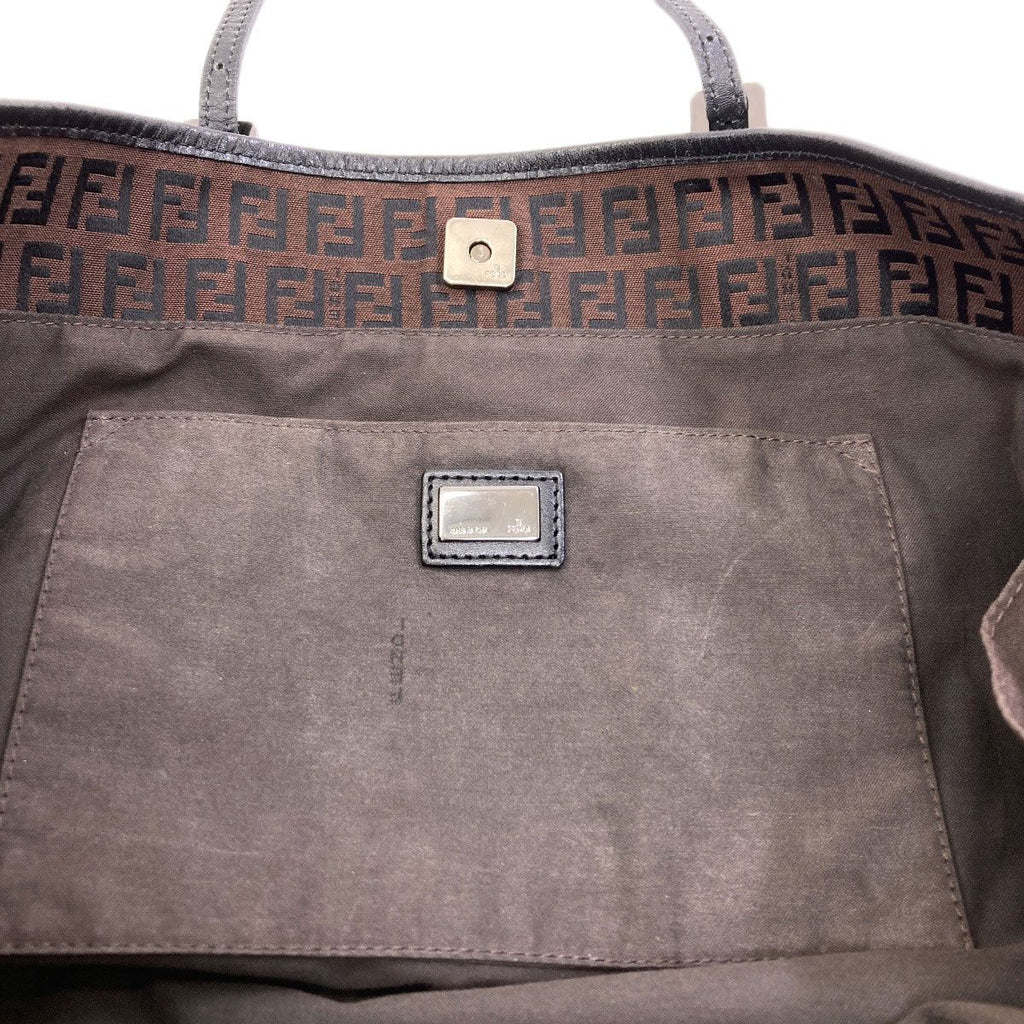 Fendi Zucchino Tote Canvas Leather — view 7