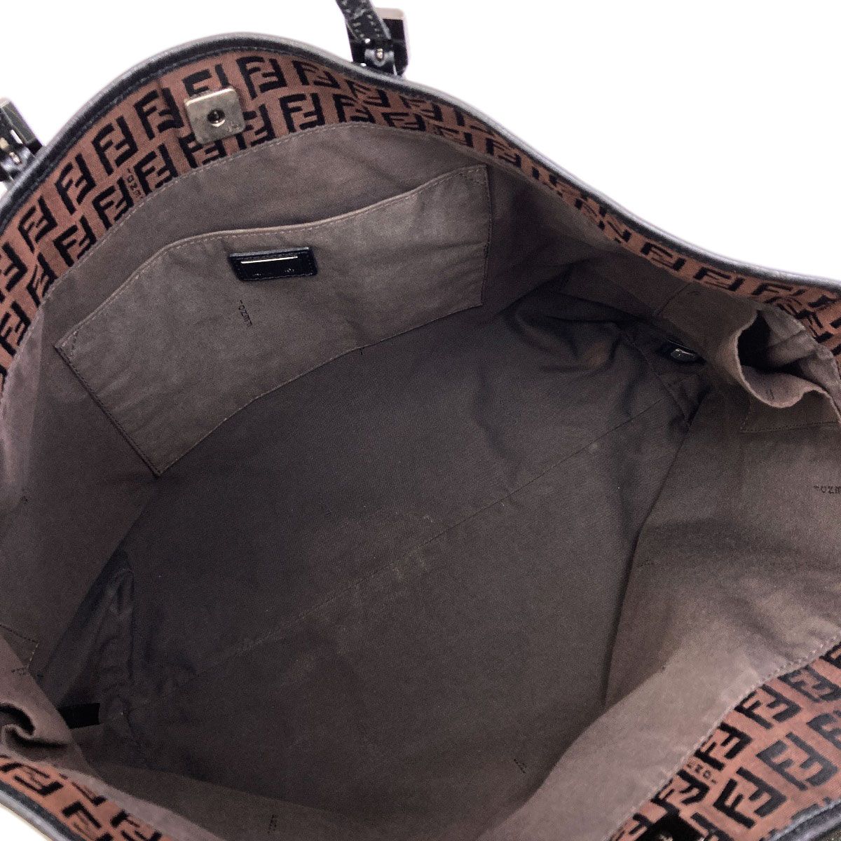 Fendi Zucchino Tote Canvas Leather — view 5