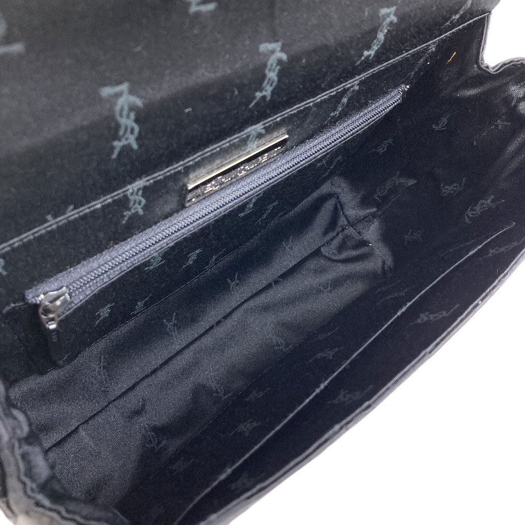 Saint Laurent Yves Logo Stripe Shoulder Bag Nylon Canvas — view 5