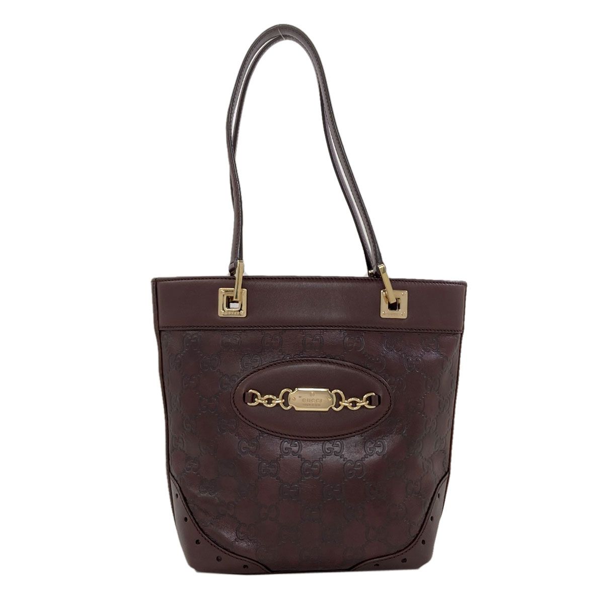 Gucci GG Signature Guccissima Horsebit Handbag Leather