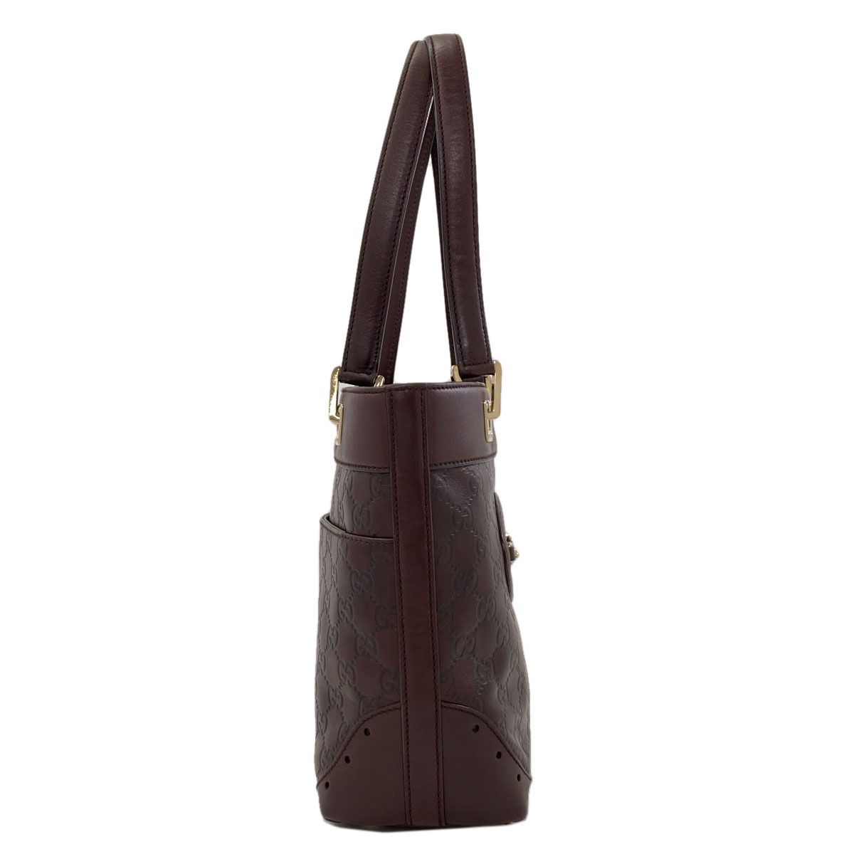 Gucci GG Signature Guccissima Horsebit Handbag Leather — view 3