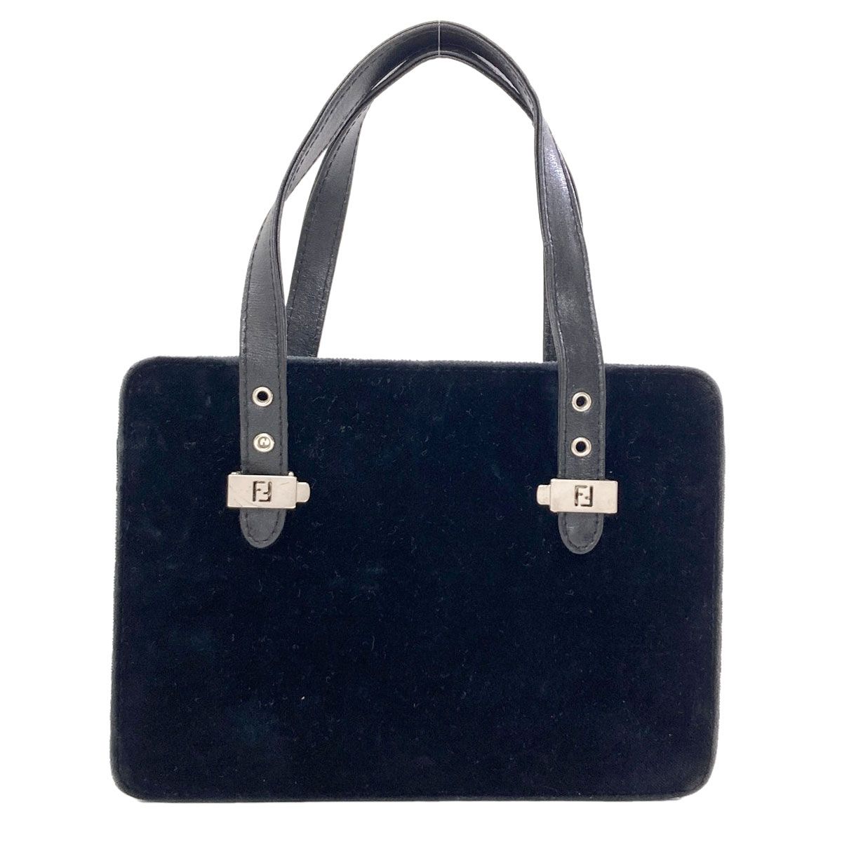 Fendi Logo Handbag Suede — view 2