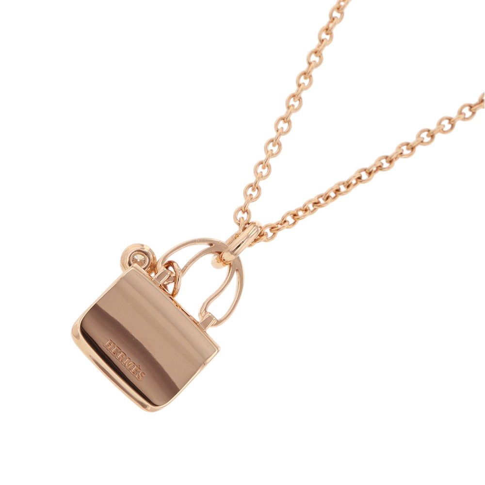 Hermes Necklace Amulette Constance Diamond 18k Pink Gold — view 3