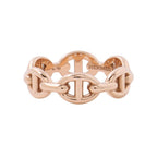 Hermes Ring Chaine D'ancre Enchainee PM 18k Pink Gold