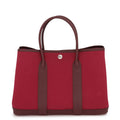 Hermes Garden Party TPM Verso Ruby Rouge Sellier Rose Bubblegum Silver Toile