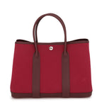 Hermes Garden Party TPM Verso Ruby Rouge Sellier Rose Bubblegum Silver Toile