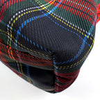Prada Tote Plaid 2-Way Nylon Red Nero — view 3