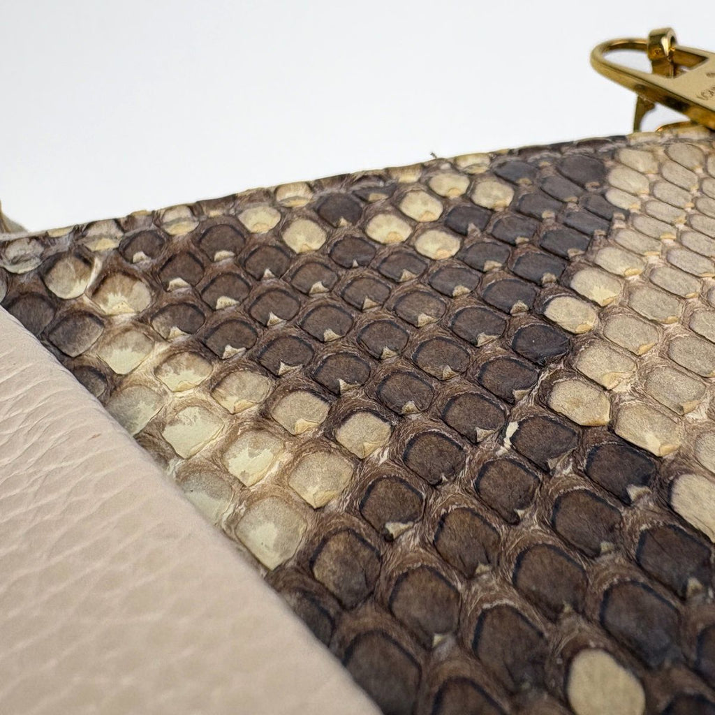 Louis Vuitton Tote BB Handbag 2-Way Exotic Monogram Empreinte Cream — view 8