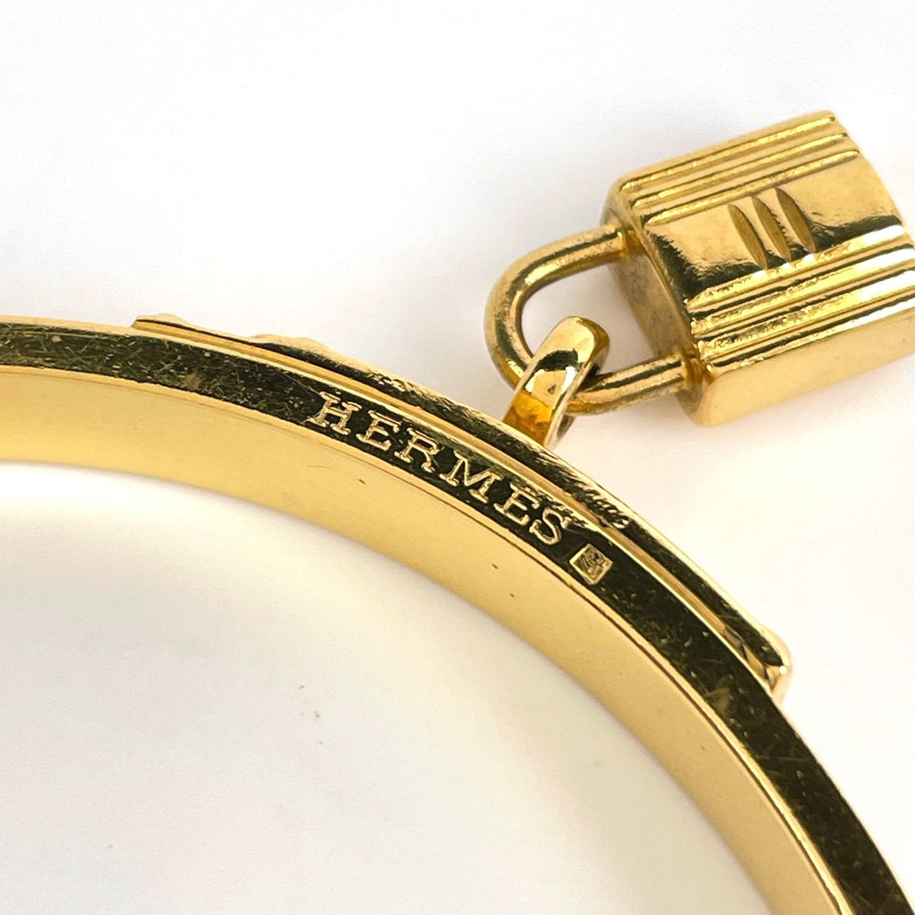 Hermes Bangle Kelly Leather Yellow Gold Bracelet — view 2