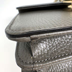 Gucci Shoulder Bag Interlocking G Leather Gray — view 3