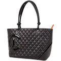 Chanel Tote Cambon Line Large Leather Brown