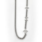 Louis Vuitton Monogram Low Necklace Metal Silver — view 2