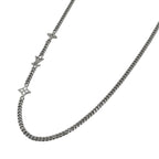 Louis Vuitton Monogram Low Necklace Metal Silver
