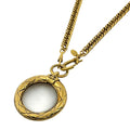 Chanel Necklace CC Logo Loupe Gold Plated