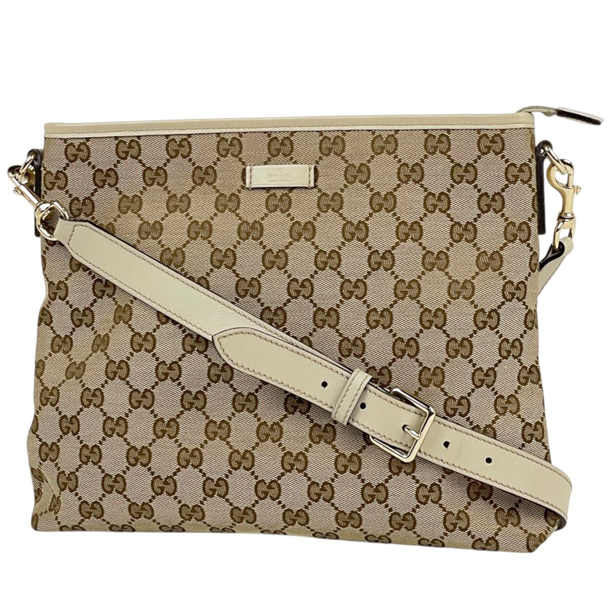 Gucci Shoulder Bag GG Pattern Canvas Beige