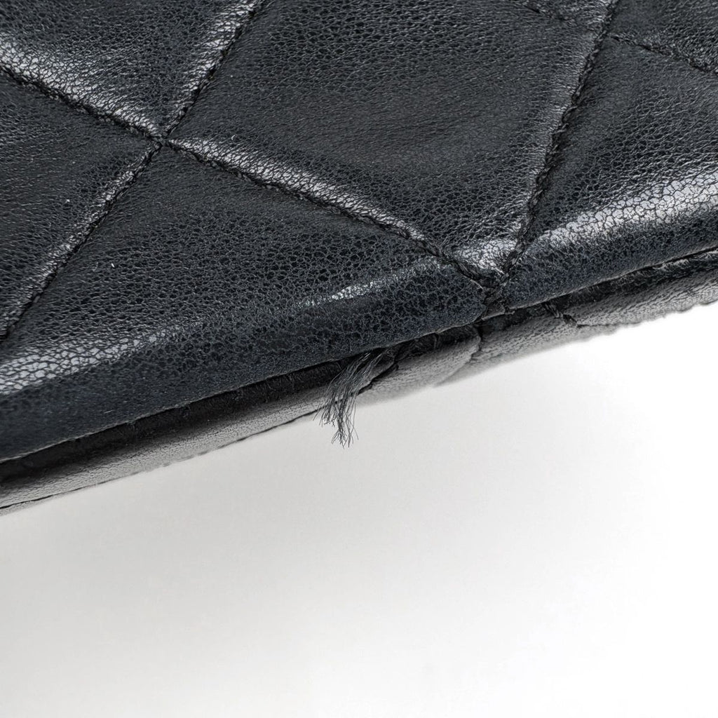 Chanel Shoulder Bag Quilted Single Flap CC Logo Leather Black — view 5